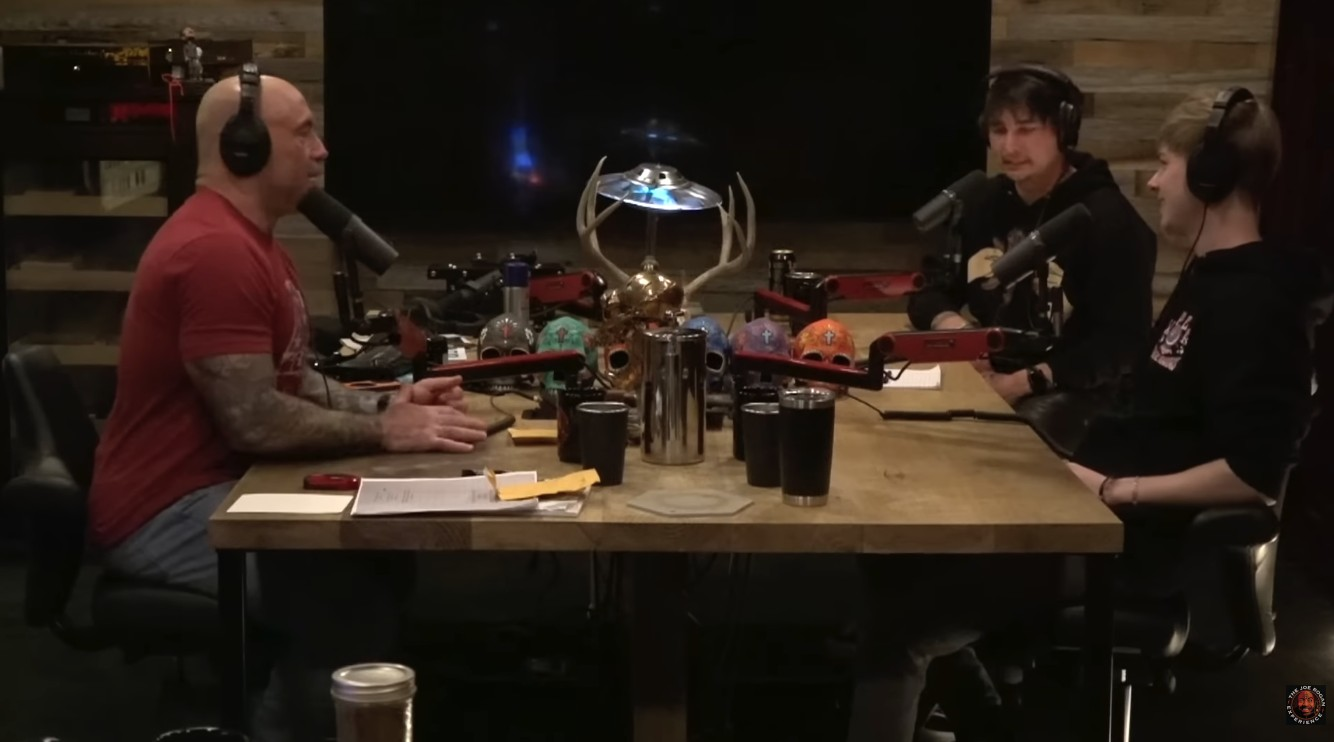 Sam Golbach and Colby Brock appearing on Joe Rogan Experience 1922